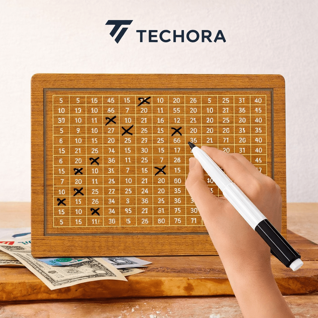 Hucha de Madera Personalizable para Ahorrar Dinero (Metas de 500€ a 10.000€) - Techora