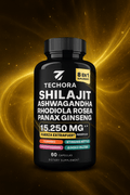 Shilajit + Ashwagandha + Rhodiola + Ginseng – Complejo Natural Energizante 60 Cápsulas - Techora