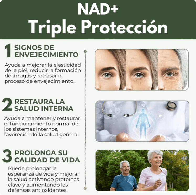 NAD+ Complex con Resveratrol | Energía Celular Avanzada - Techora