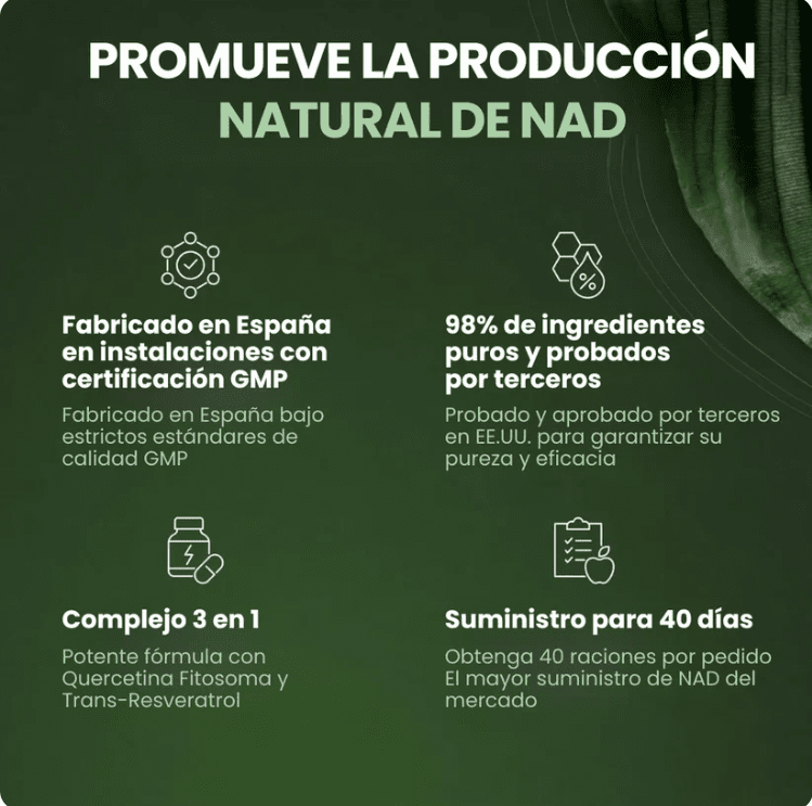 NAD+ Complex con Resveratrol | Energía Celular Avanzada - Techora